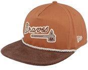 Atlanta Braves Corduroy Golfer Brown/Pine Snapback
