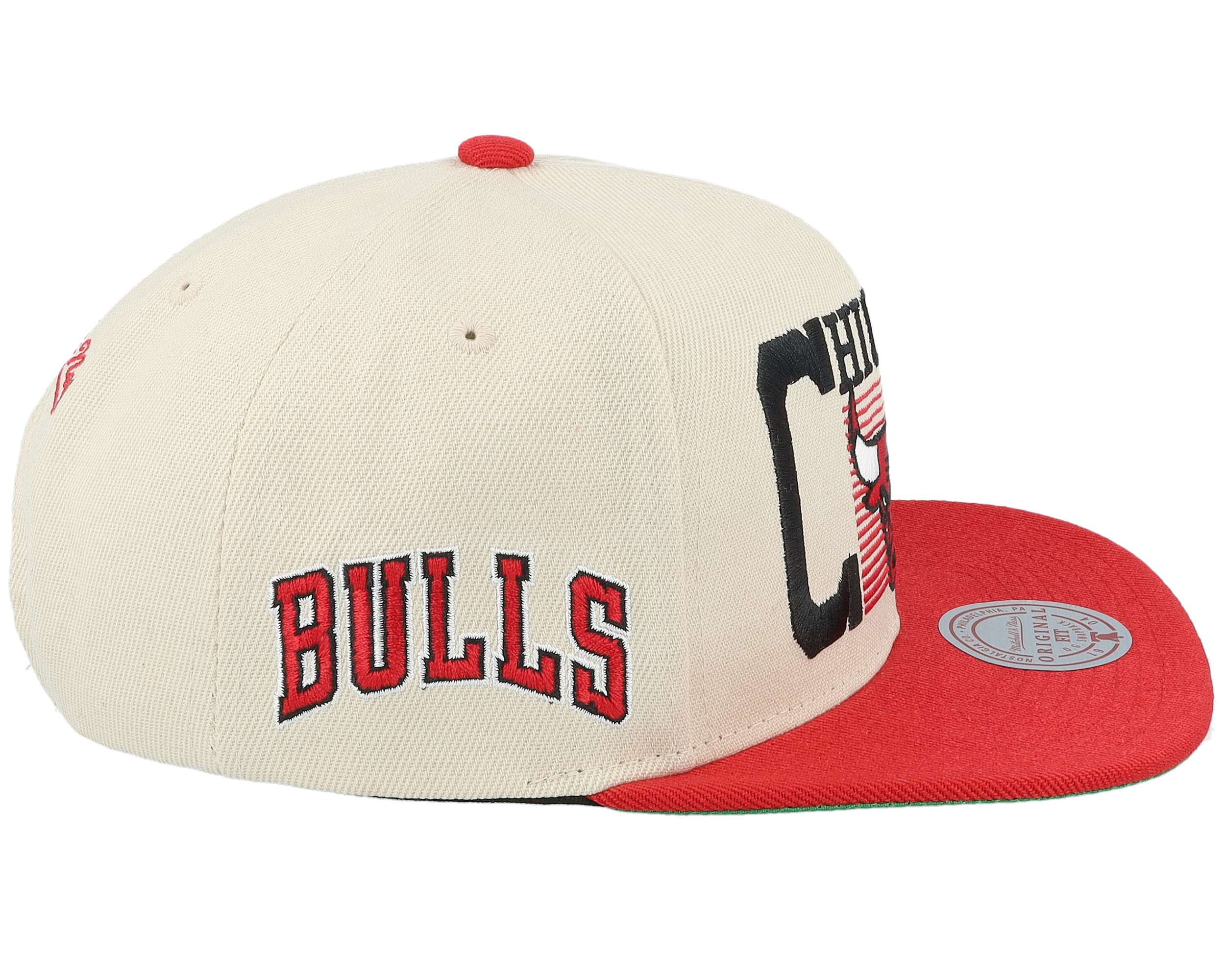 Chicago Bulls Speed Zone Off White/Red Snapback - Mitchell