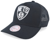 Brooklyn Nets Monogram Black A-frame Trucker