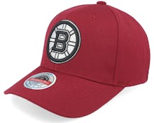 Boston Bruins Classic Red Burgundy Adjustable - Mitchell & Ness