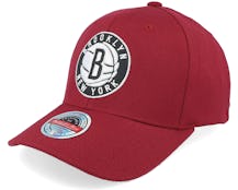 Brooklyn Nets Classic Red Burgundy Adjustable - Mitchell & Ness