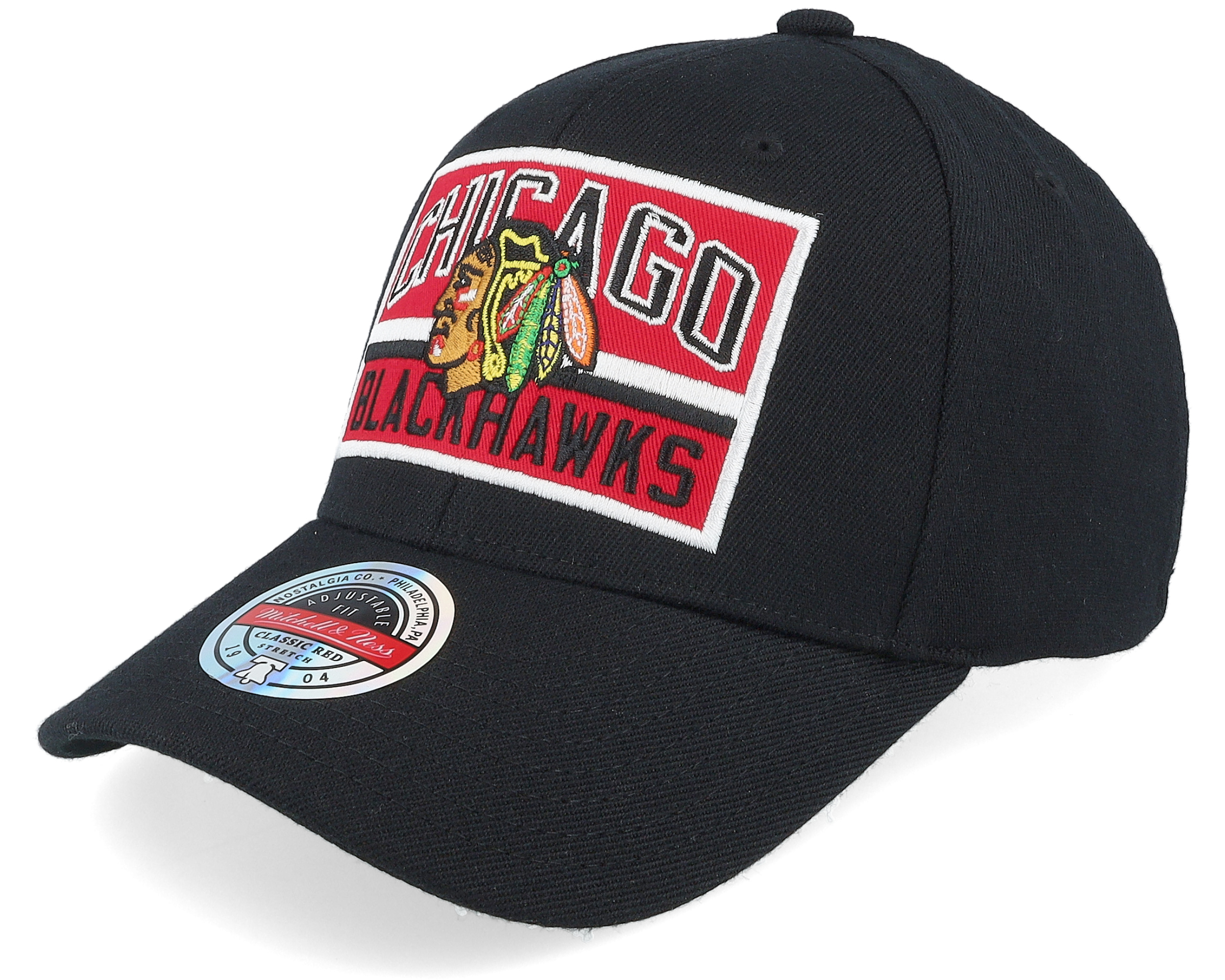 Chicago Blackhawks Horizon Patch Classic Red Black Adjustable ...