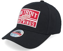 Detroit Red Wings Horizon Patch Classic Red Black Adjustable - Mitchell & Ness