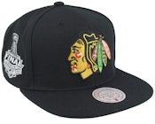 Chicago Blackhawks Top Spot Black Snapback