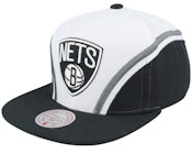 Brooklyn Nets Overhead White Snapback