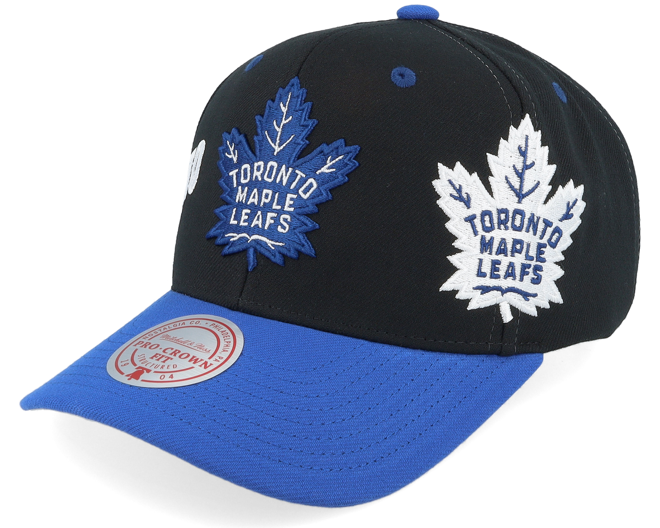 Toronto Maple Leafs Overbite Pro Black Royal Adjustable Mitchell Ness Hatstorecompany