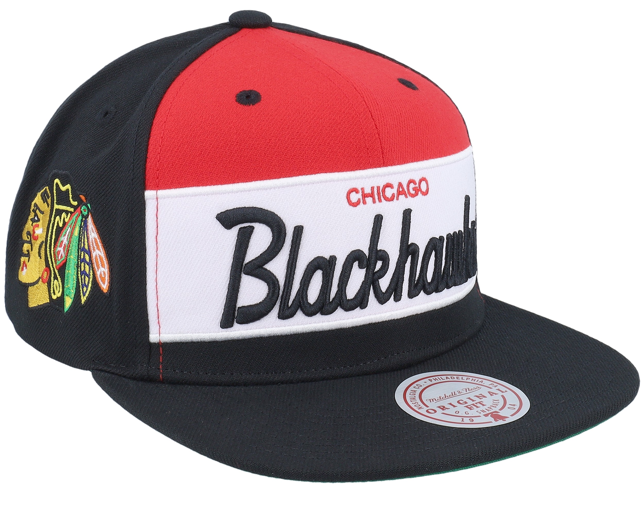 Chicago Blackhawks Retro Sport Black Snapback Mitchell Ness