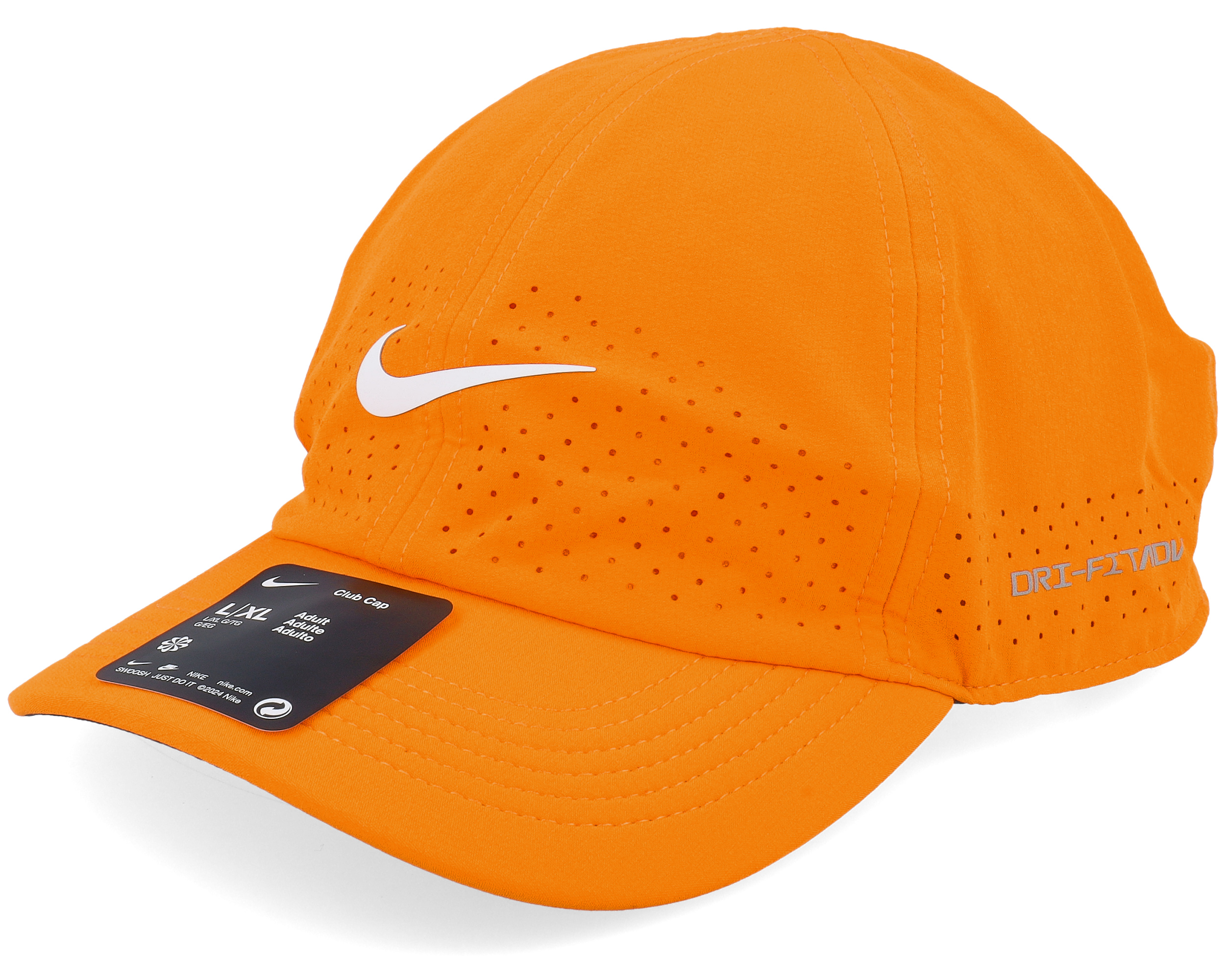 Nike Hat Orange Dri-fit Club Cap Metal Futura L Orange/Silver