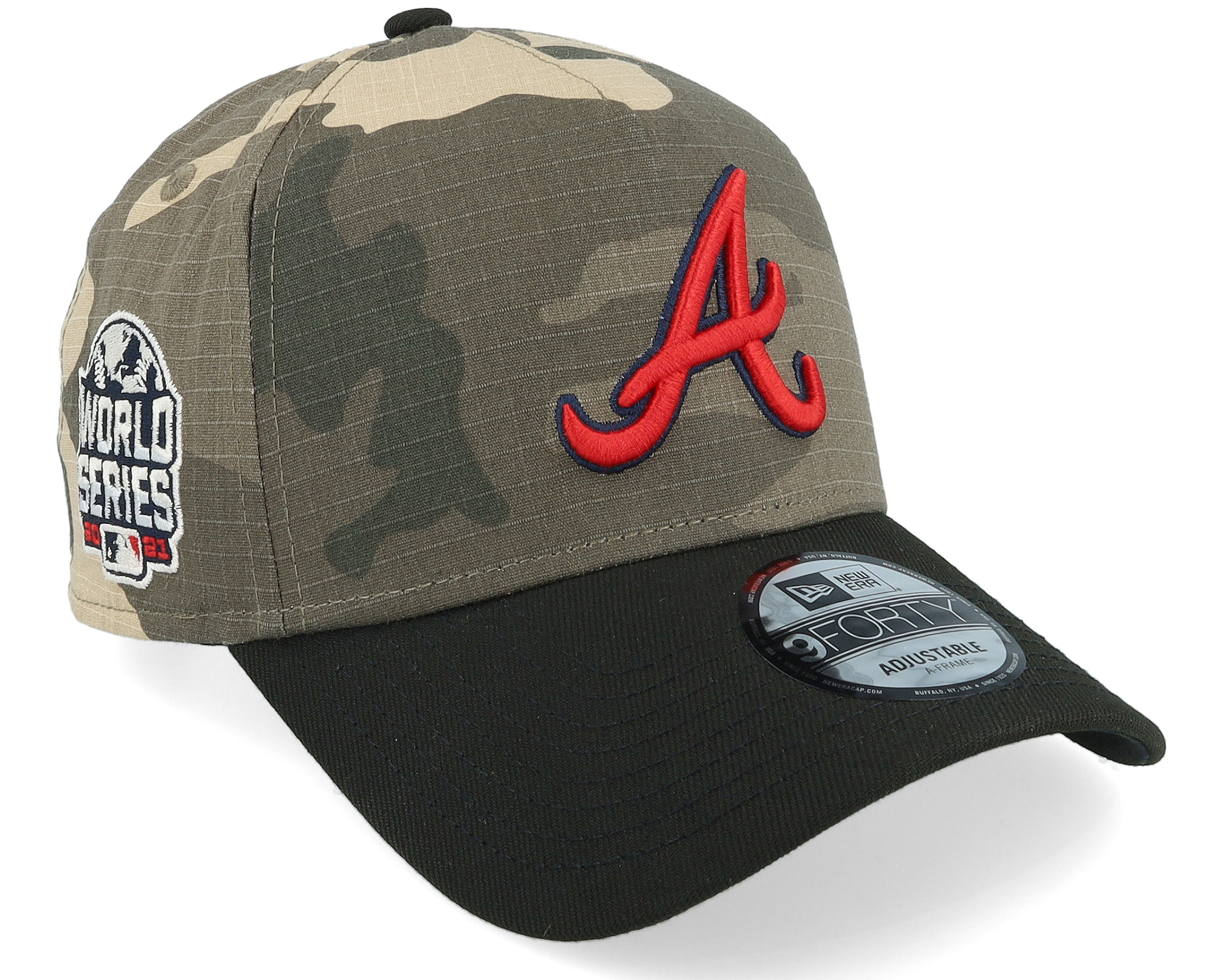 Atlanta Braves Camo Crown Camo/Black A-Frame Adjustable - New Era cap