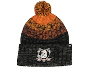 Anaheim Ducks Cascade 47 Cuff Knit Beanie Black/Orange Pom