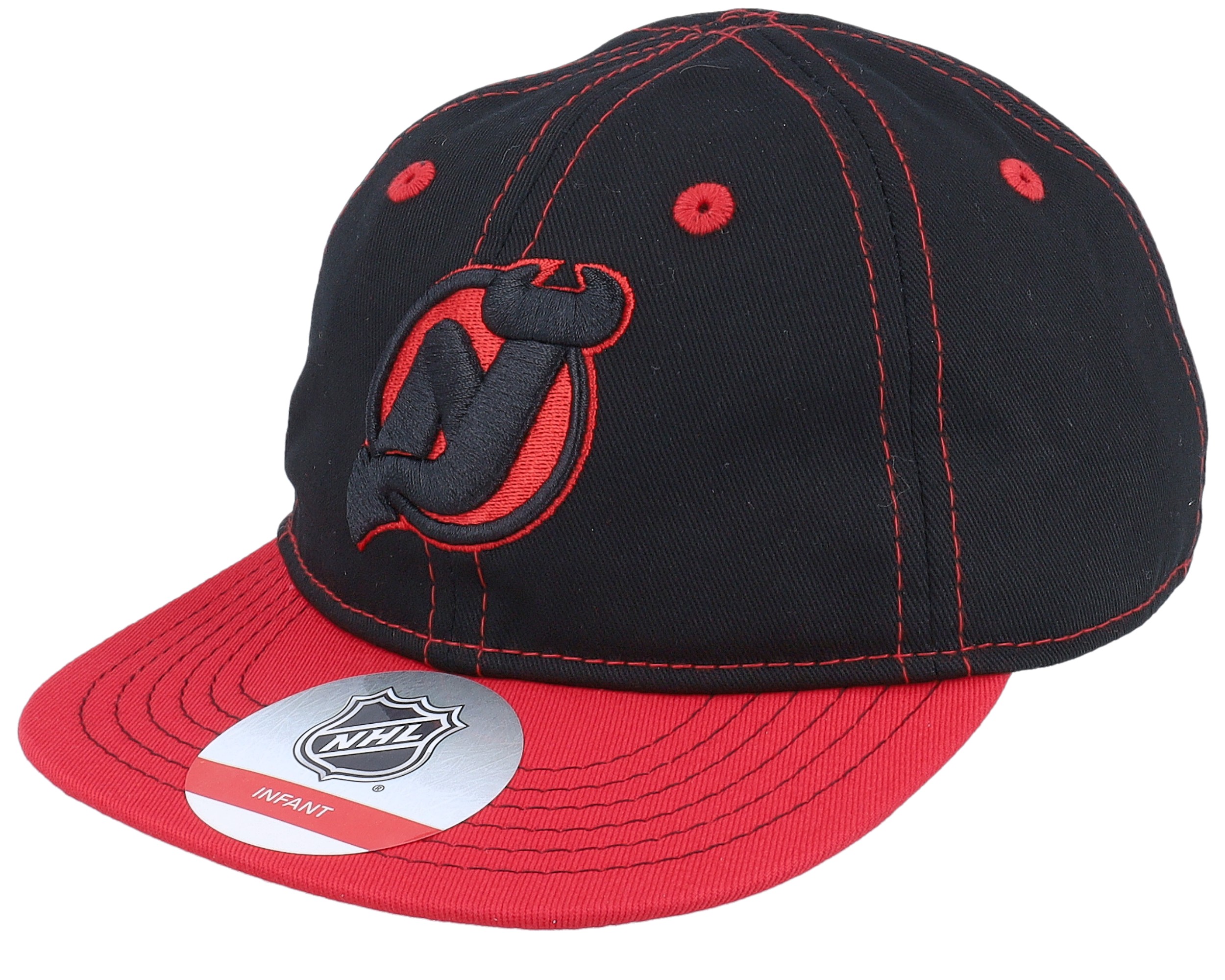 New Jersey Devils NHL Infant Slouch Black/Red Snapback Hatstore