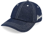 Classic Script Curved Bill Jockey Dark Denim Dad Cap