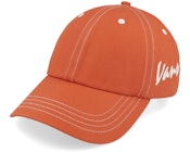 Classic Script Curved Bill Jockey Burnt Orange Dad Cap