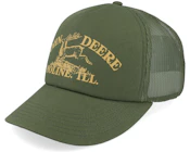 Vintage Print Dark Green Trucker