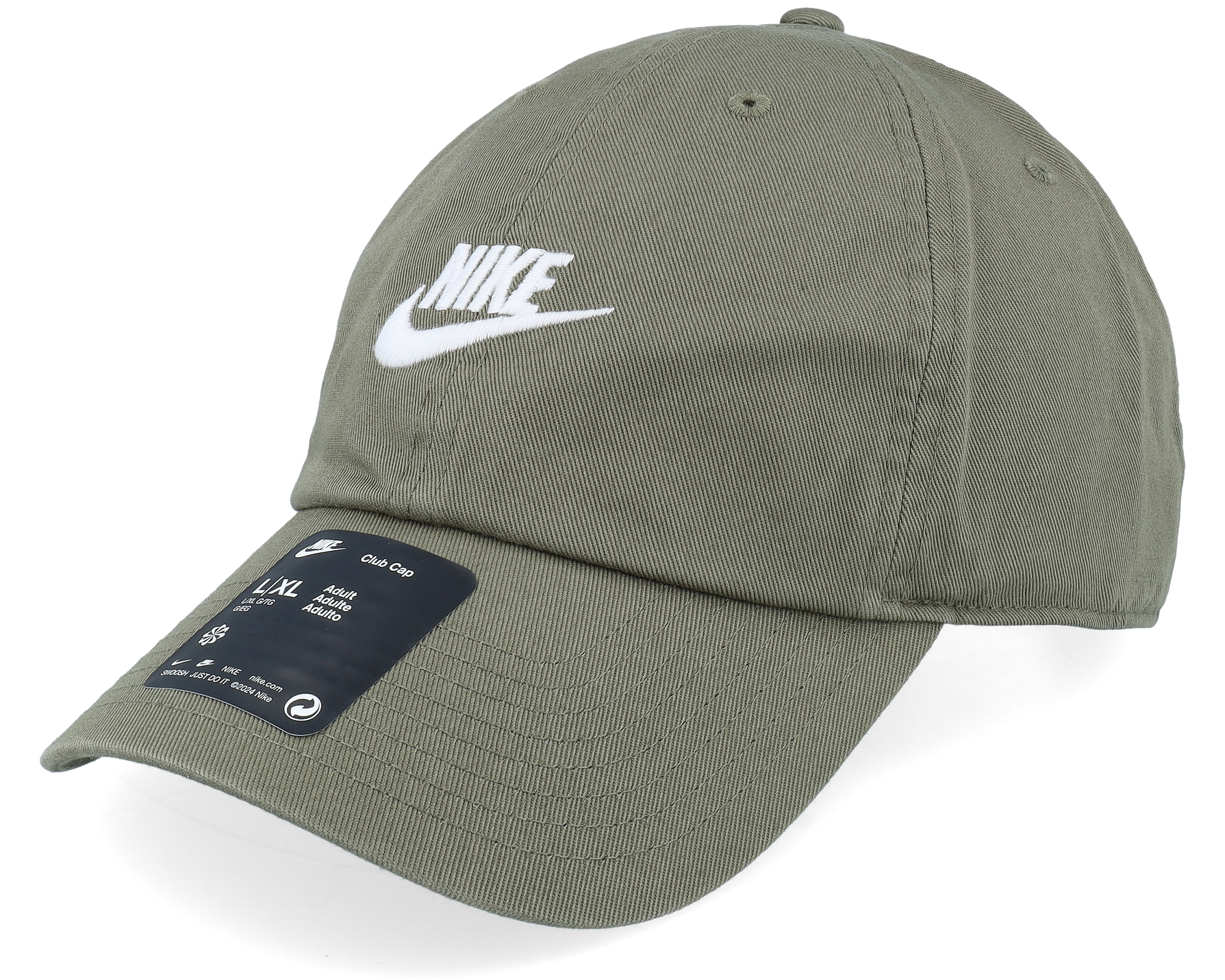 Dri-fit Club Cap Metal Swoosh Olive/ Silver Dad Cap