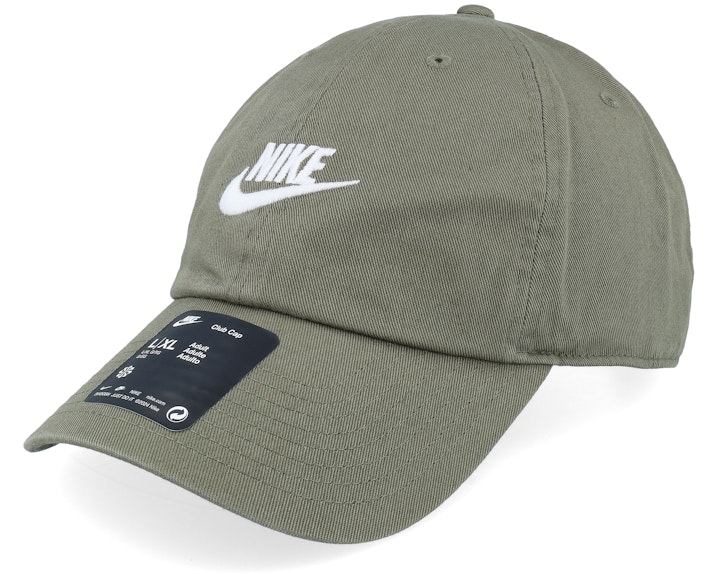 Dri-fit Club Cap Metal Swoosh Olive/ Silver Dad Cap