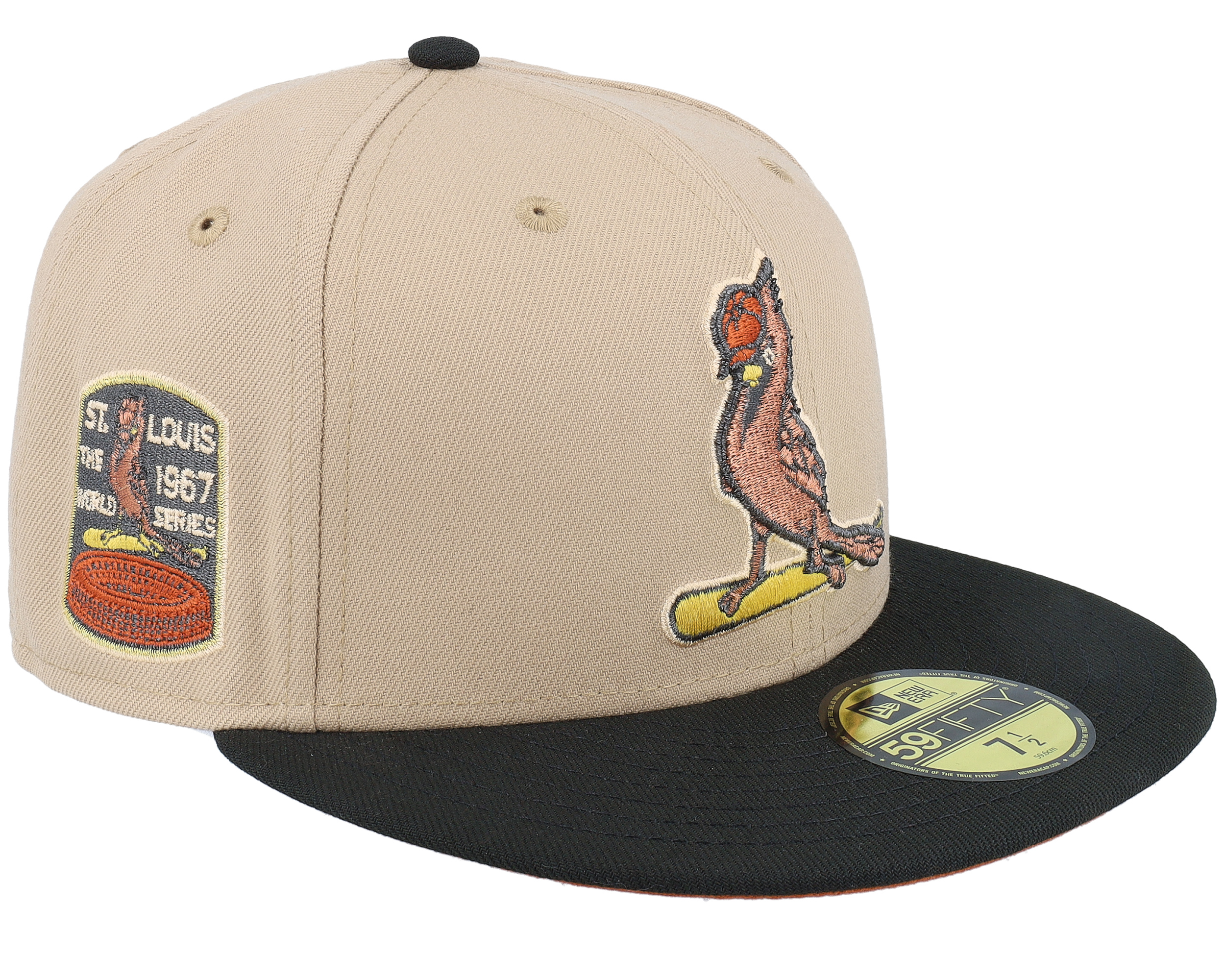 St. Louis Cardinals Cappuccino Crown 59FIFTY 67 World Series Camel Black Fitted New Era