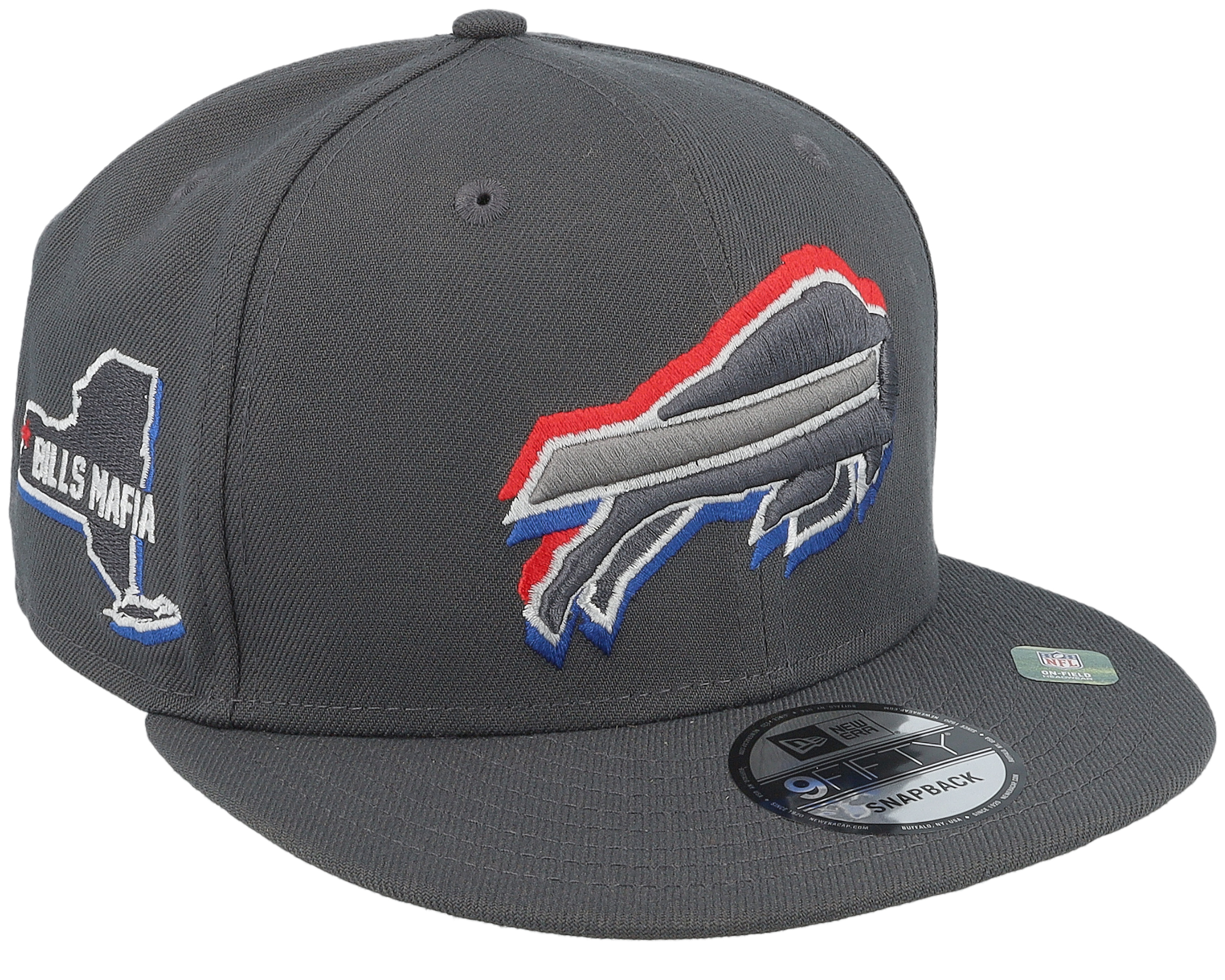 Buffalo Bills NFL24 Draft 9FIFTY Grey/Red/Blue Snapback Hatstore