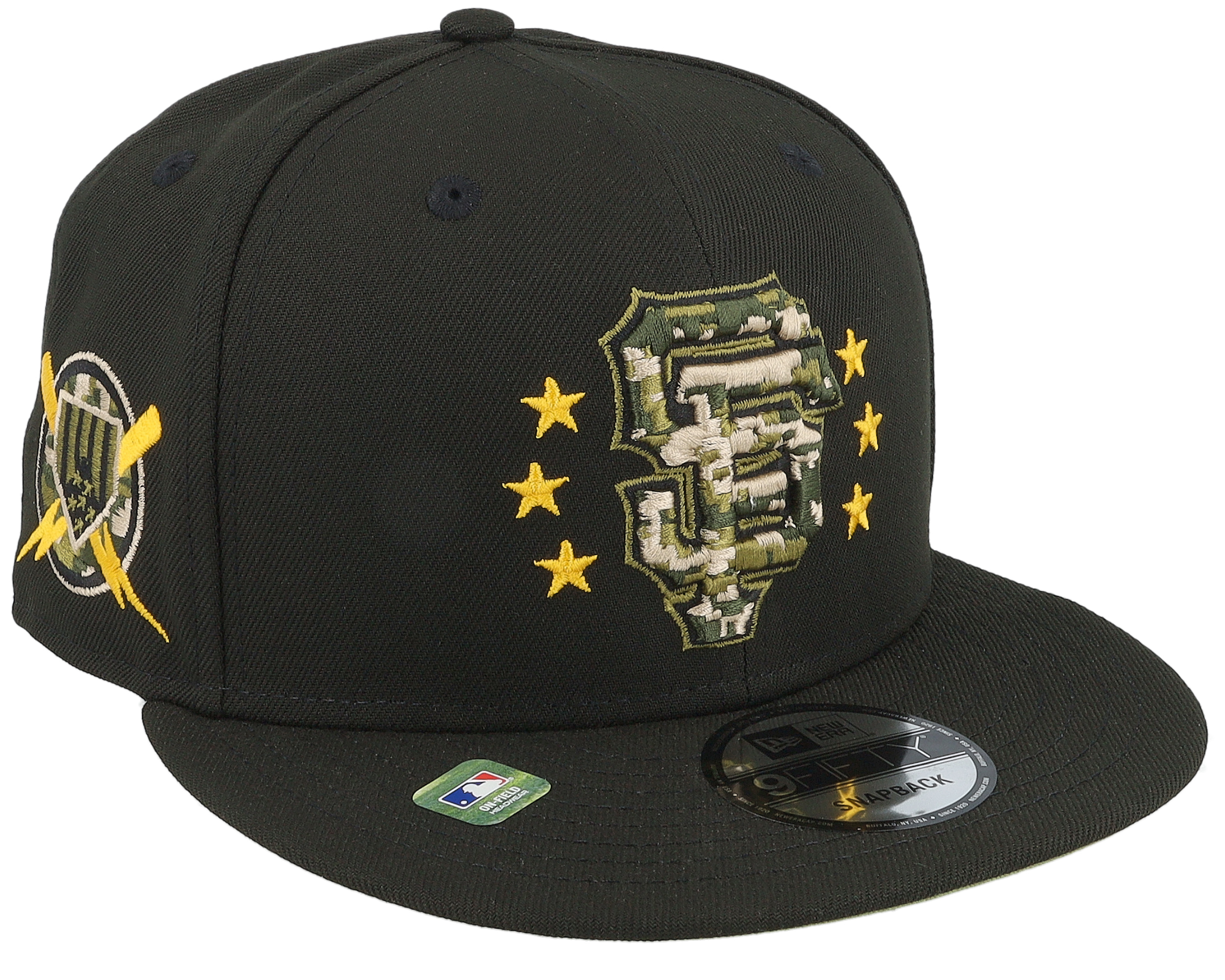 【New Era】MLB24 Armed Forces Day 9FIFTY Black Snapback Army Black Knights New Era Trucker 9FIFTY Snapback Hat - Black