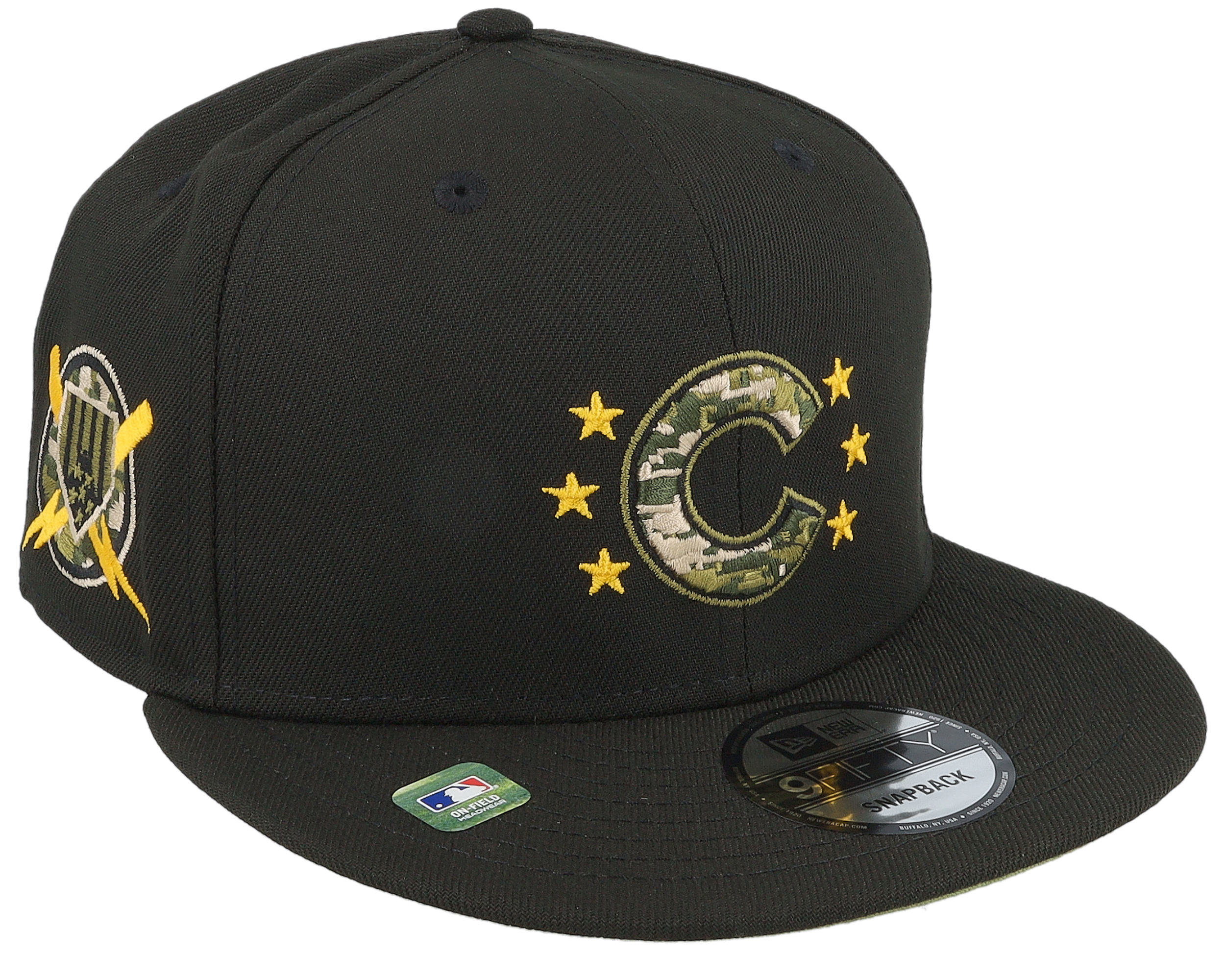 Chicago Cubs MLB24 Armed Forces Day 9FIFTY Black Snapback New Era cap Hatstore.ae