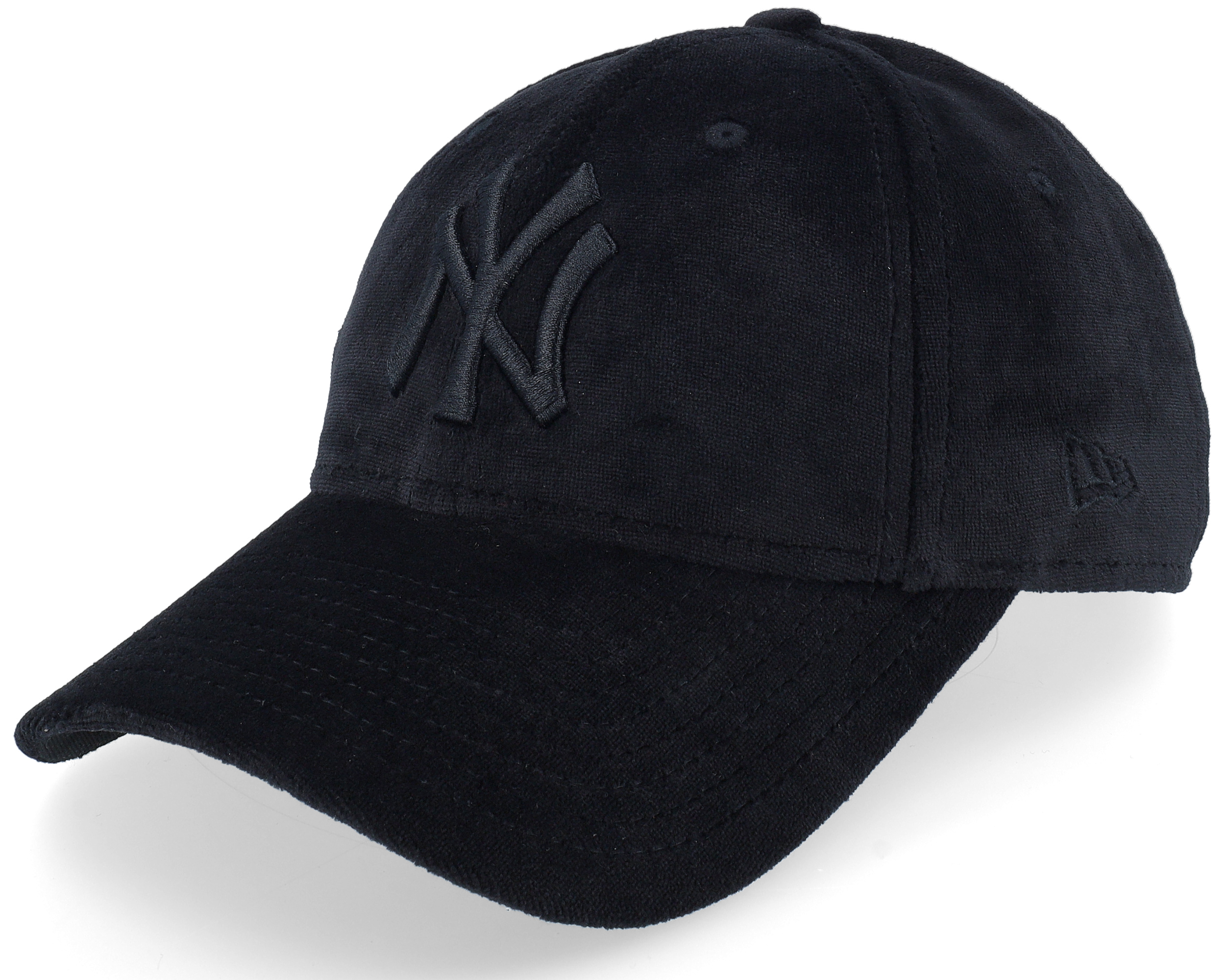 New York Yankees Womens Velour 9FORTY Black Adjustable - New