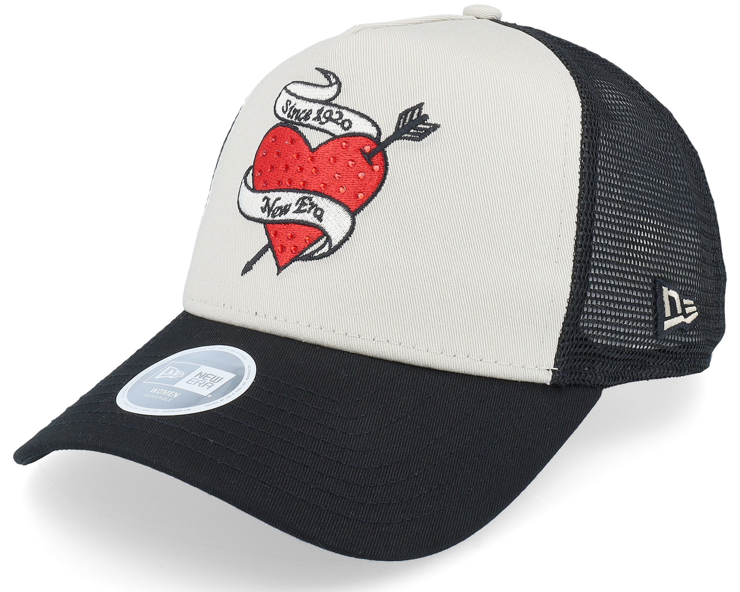 帽子 stone  black cap Womens Rhinestone Stone/Black Trucker | Hatstore.com