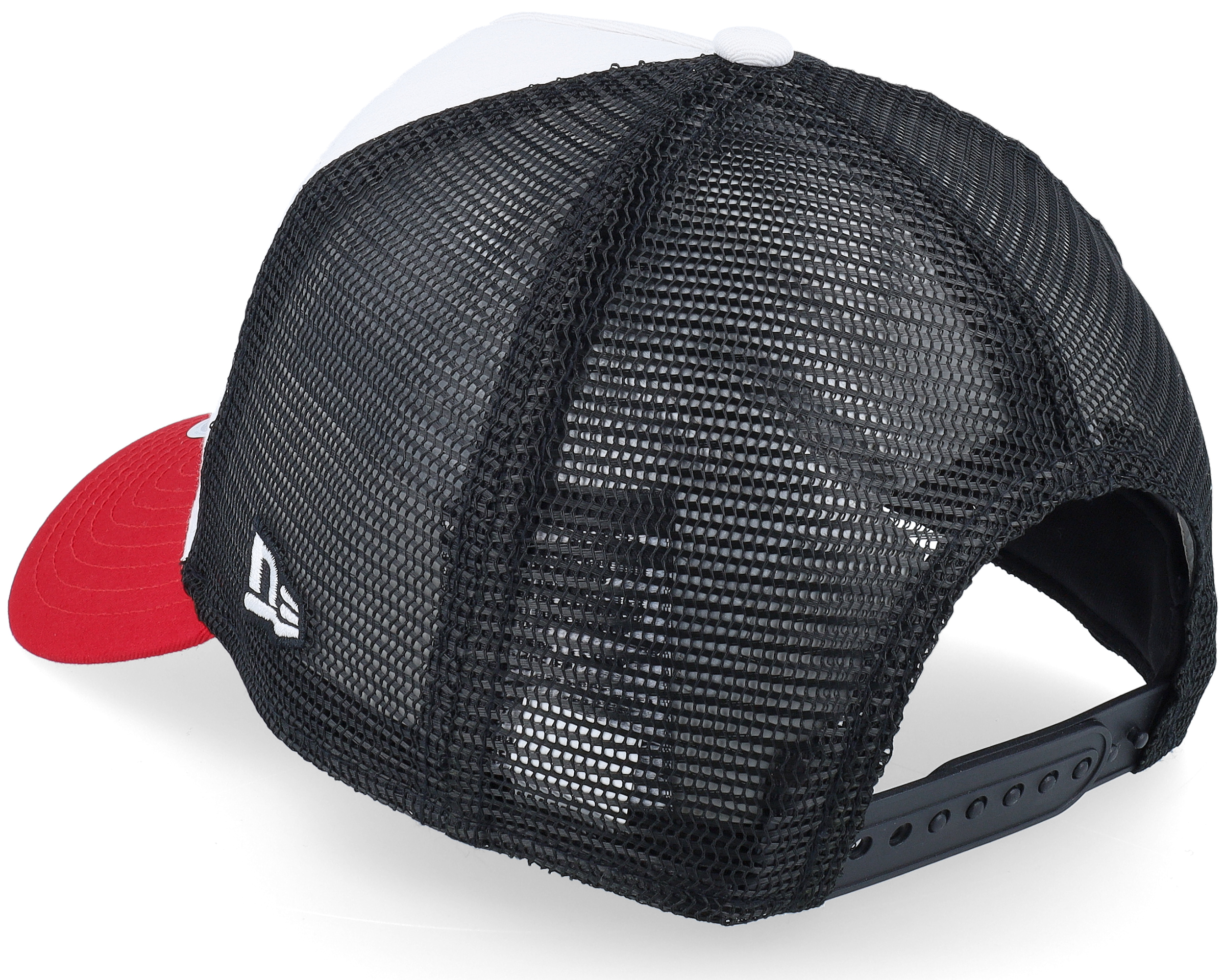 Womens Rhinestone White/Black/Red Trucker - New Era