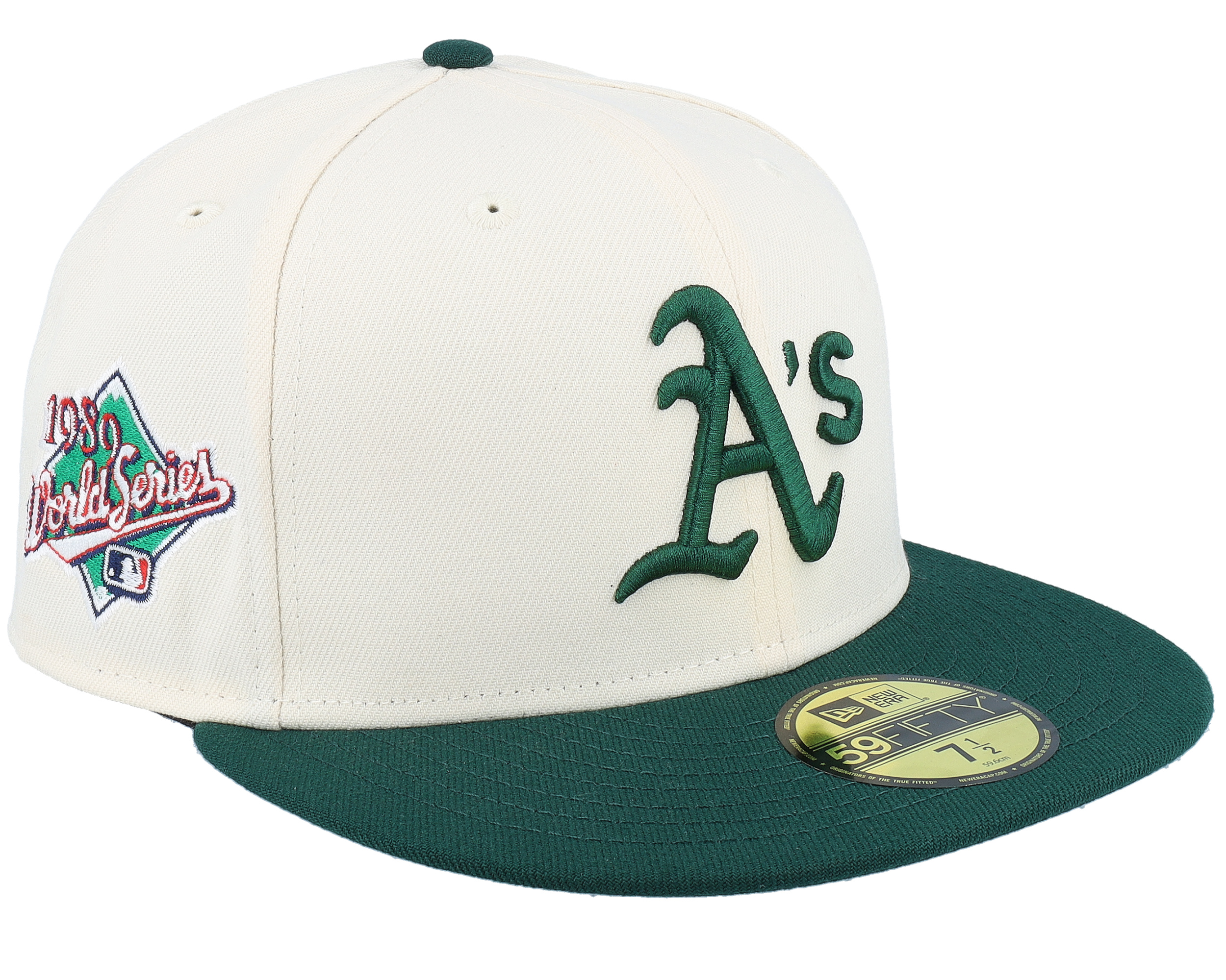 【US限定】NEW ERA 59FIFTY Oakland Athletics WEST Team Color Oakland Athletics Team Colour 59FIFTY Stone/Green Fitted