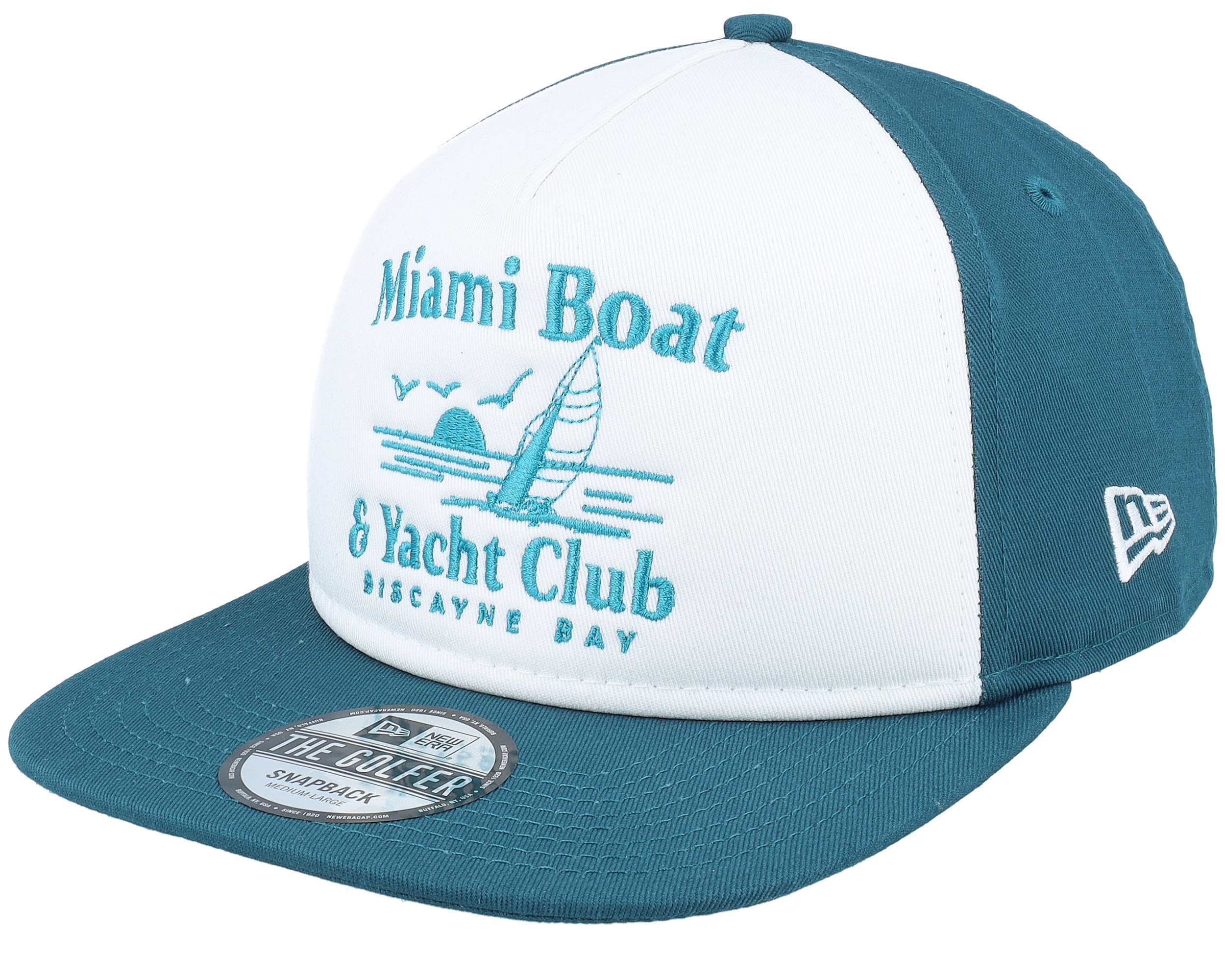 Graphic Golfer White/Petrol Snapback