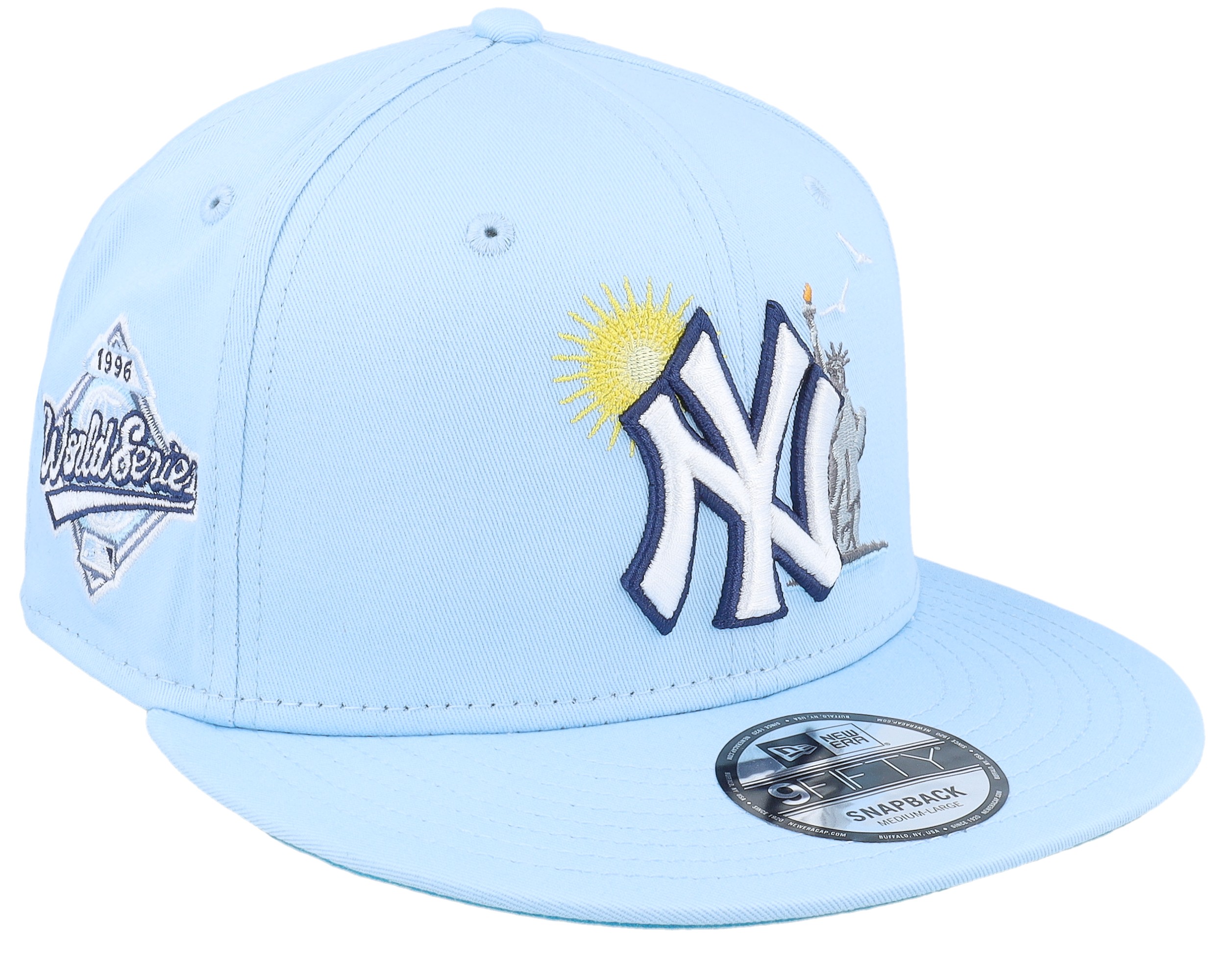 7 7/8 - New York NY Yankees 98 WS Sky Blue Crown Grey UV New Era Fitted deals Cap