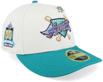 Los Angeles Angels MLB Pin 59FIFTY Low Profile Stone/Teal Fitted
