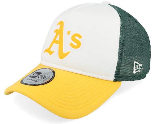 Oakland Athletics MLB Dark Yellow/White/Green Trucker