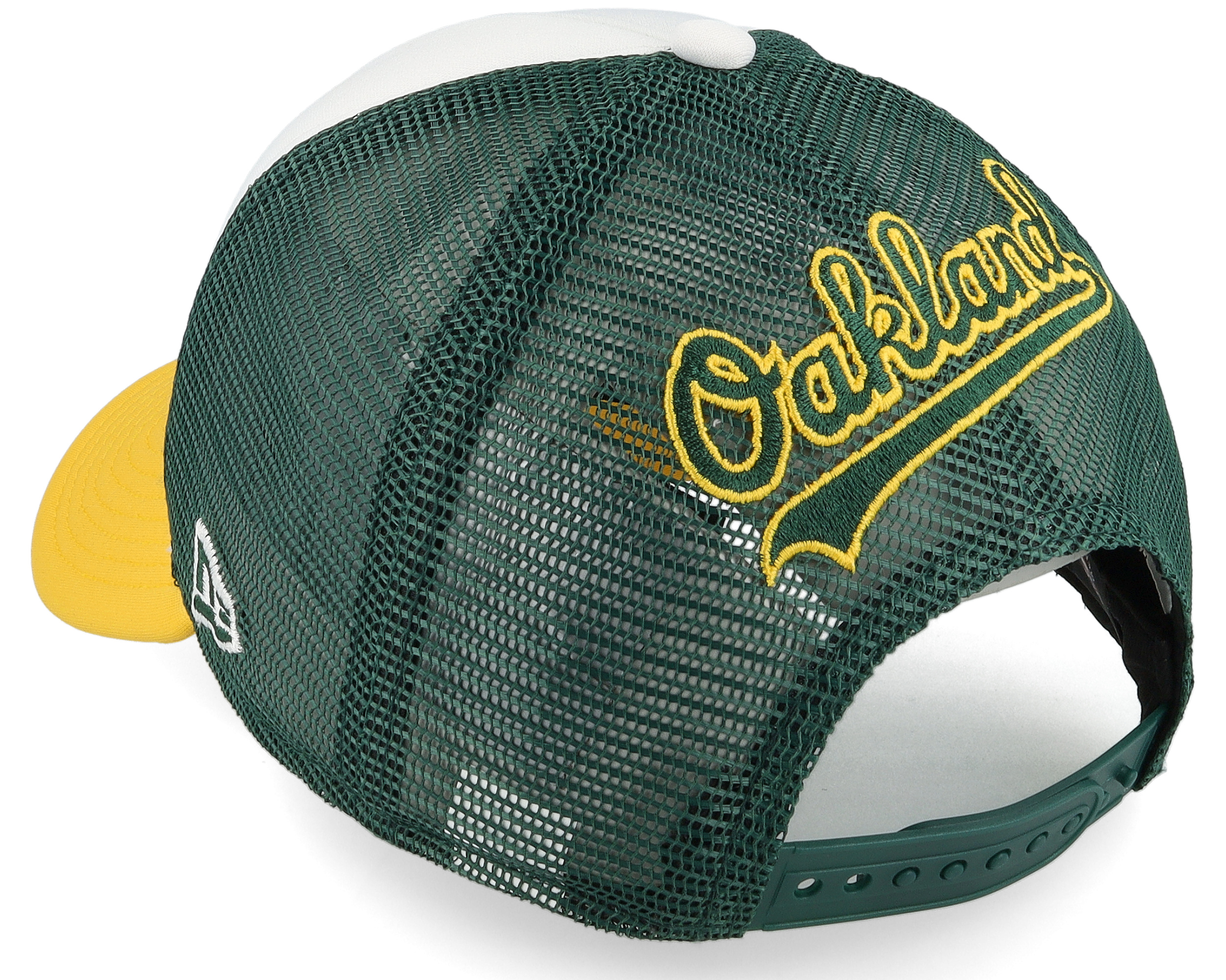 韓国newera■MLB Authentic Oakland Athletics■送料込 Oakland Athletics MLB Dark Yellow/White/Green Trucker - New