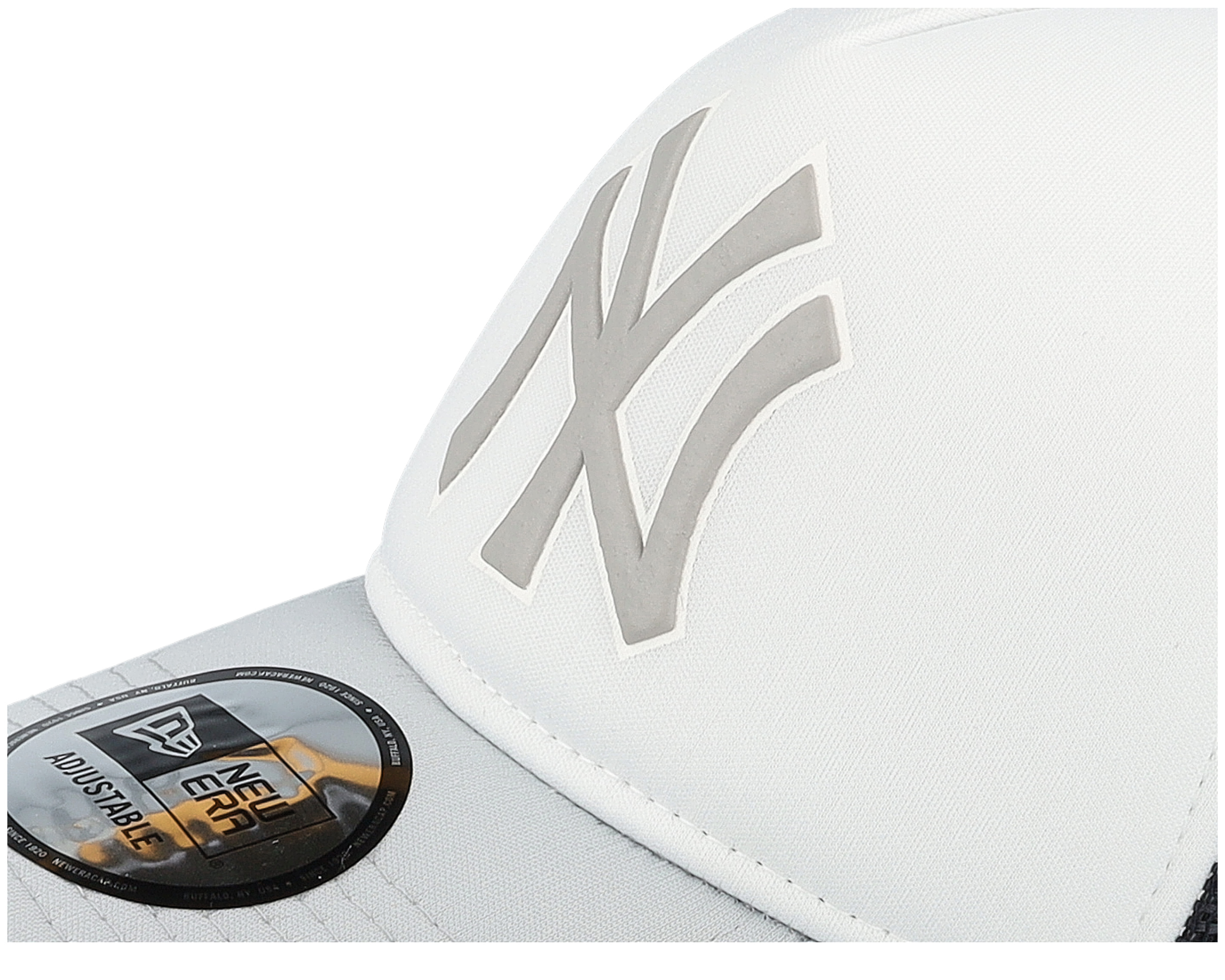 ☆New Era☆ MLB Basic New York Yankees K-Frame Ball Cap Whit New York Yankees MLB Graphic White/Stone A-frame Trucker