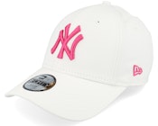 Kids New York Yankees League Essential 9FORTY White/Neon Pink Adjustable