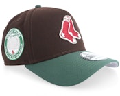 Hatstore Exclusive x Boston Red Sox 9FORTY Fenway Park Chocolate/Dark Green A-frame Adjustable