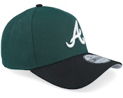 Hatstore Exclusive x Atlanta Braves Dark Two Tone 9FORTY Dark Green/Black Adjustable