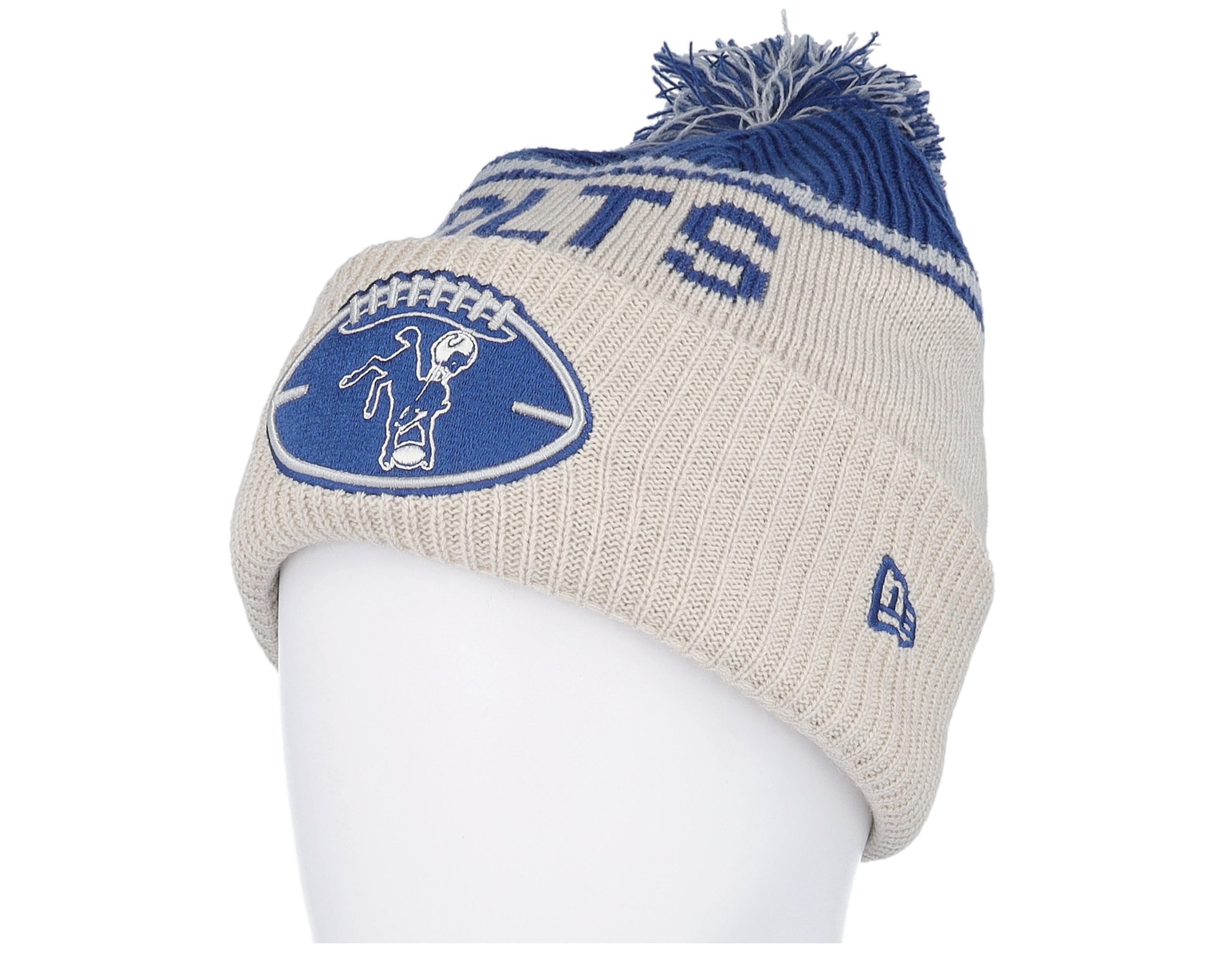 Indianapolis Colts NFL24 Sideline His Sportknit Stone/Royal Pom