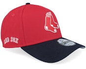 Hatstore Exclusive x Boston Red Sox Color Clash 9FORTY Red/Navy A-frame Adjustable
