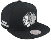 Chicago Blackhawks Evergreen Black/White Snapback