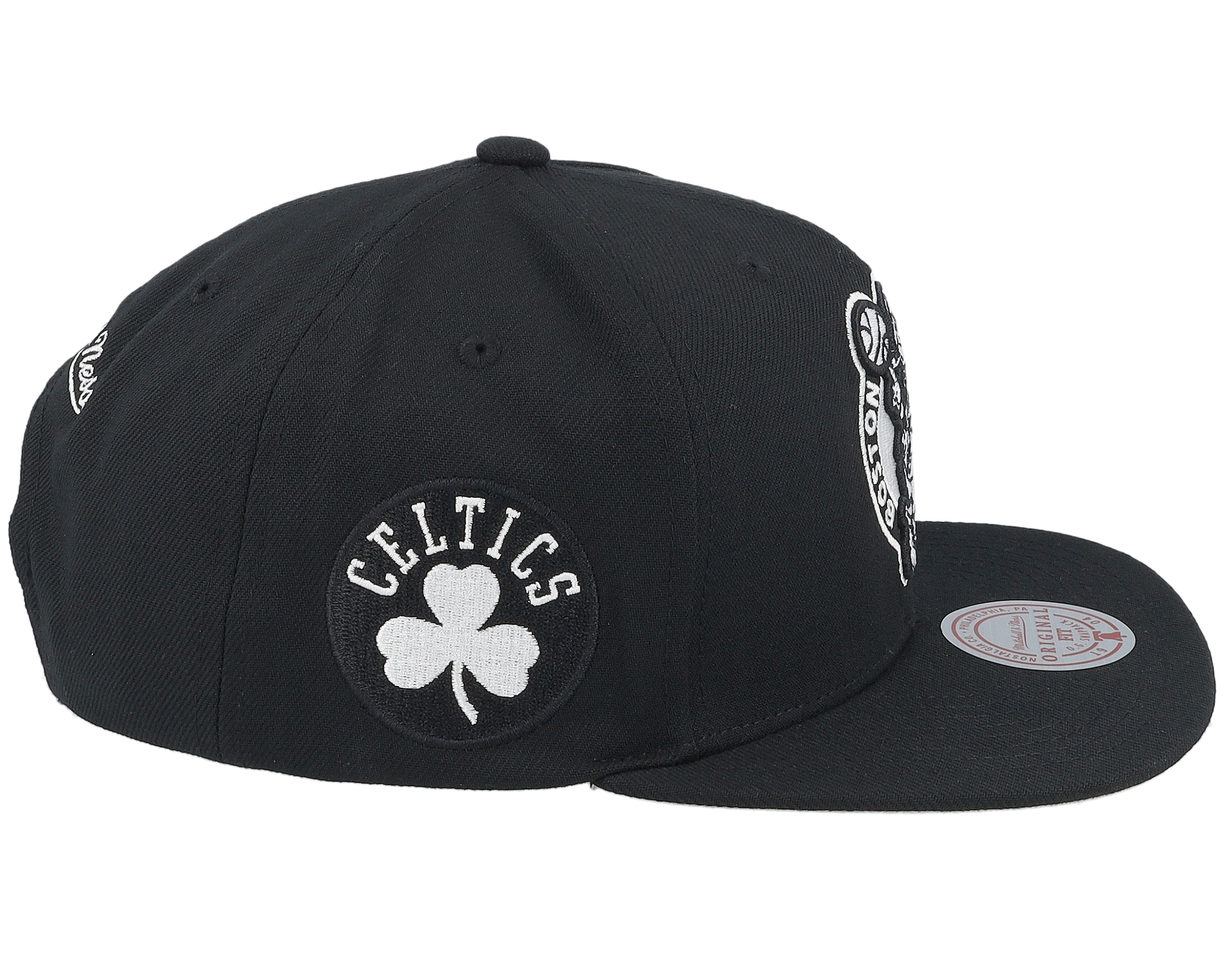 Boston Celtics Evergreen Black/White Snapback - Mitchell