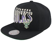 Milwaukee Bucks Line Work Black Snapback