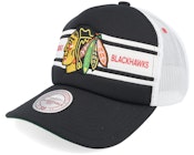 Chicago Blackhawks Sideline Black/White A-frame Trucker