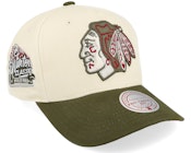 Hatstore Exclusive x Chicago Blackhawks Pro Crown White/Green A-frame Adjustable