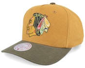 Hatstore Exclusive x Chicago Blackhawks Sign. Pro Crown-c. Tan/Brown A-frame Adjustable