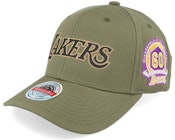 Hatstore Exclusive x Los Angeles Lakers Script Flight Olive Adjustable