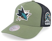 Hatstore Exclusive x San Jose Sharks Finals Olive/Black A-Frame Trucker