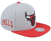 Chicago Bulls Melt Stitch Grey/Red Snapback