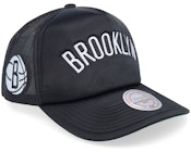 Brooklyn Nets Satin Black Trucker