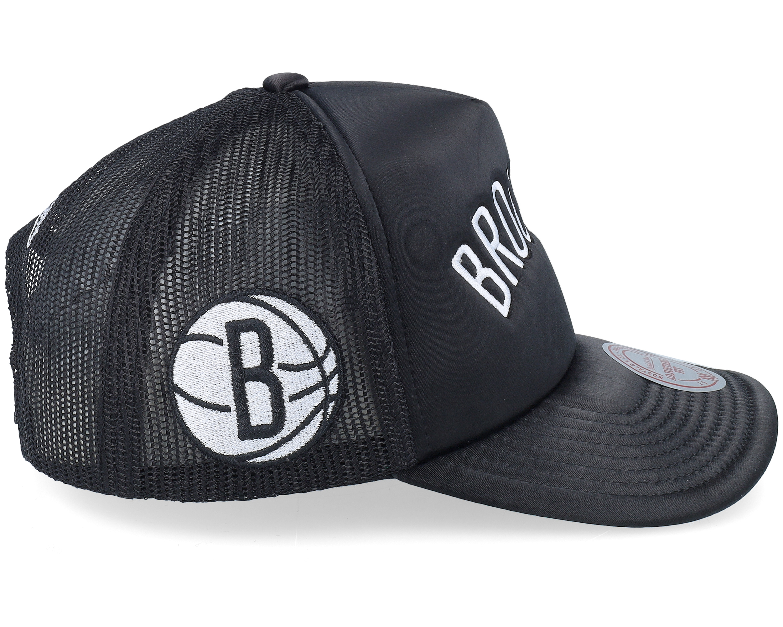 Brooklyn Nets Satin Black Trucker